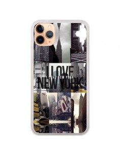 Coque iPhone 11 Pro Max I love New Yorck City noir -...