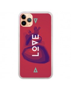 Coque iPhone 11 Pro Max Love Coeur Triangle Amour -...