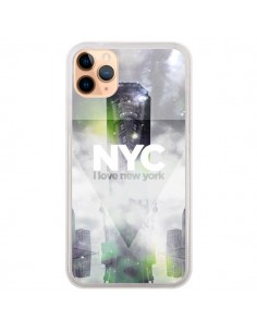 Coque iPhone 11 Pro Max I Love New York City Gris Vert -...