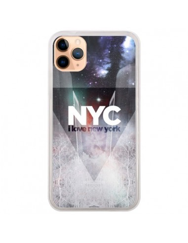 Coque iPhone 11 Pro Max I Love New York City Bleu - Javier Martinez