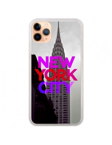 Coque iPhone 11 Pro Max New York City Rose Rouge - Javier Martinez