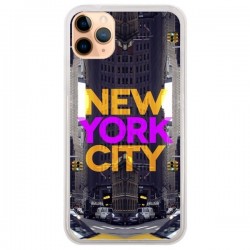 Coque iPhone 11 Pro Max New York City Orange Violet -...