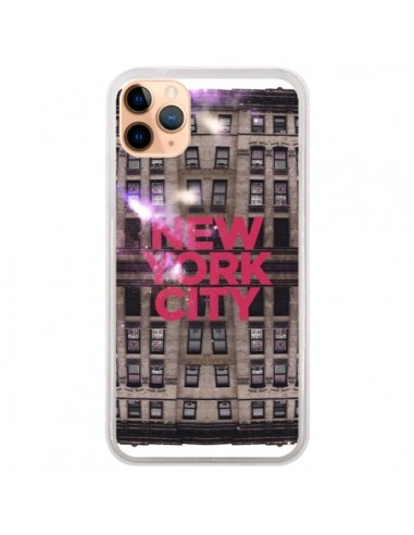 Coque iPhone 11 Pro Max New York City Buildings Rouge - Javier Martinez