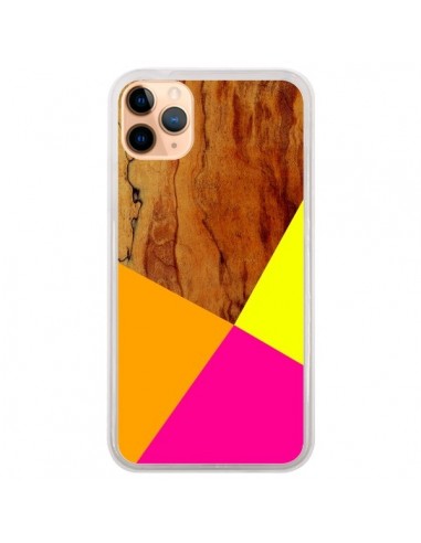 Coque iPhone 11 Pro Max Wooden Colour Block Bois Azteque Aztec Tribal - Jenny Mhairi
