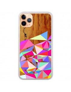 Coque iPhone 11 Pro Max Wooden Multi Geo Bois Azteque...