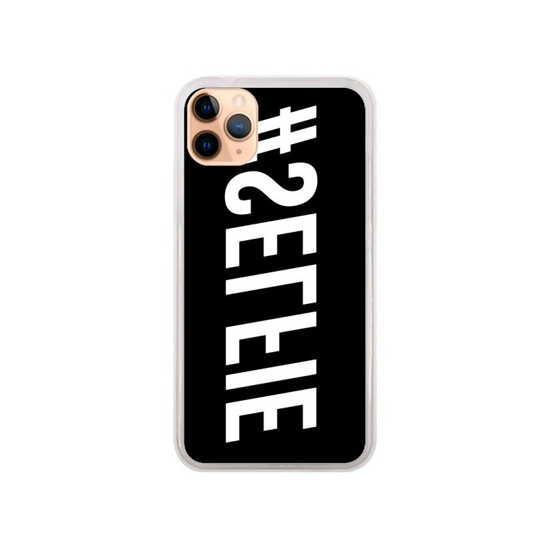 Coque iPhone 11 Pro Max Hashtag Selfie Blanc Inversé Horizontal - Jonathan Perez