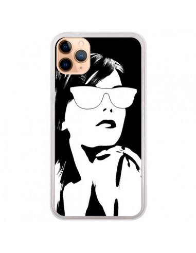 Coque iPhone 11 Pro Max Fille Lunettes Blanches - Jonathan Perez