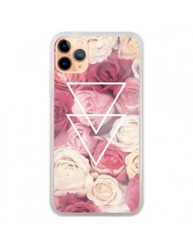 Coque iPhone 11 Pro Max Roses Triangles Fleurs - Jonathan Perez