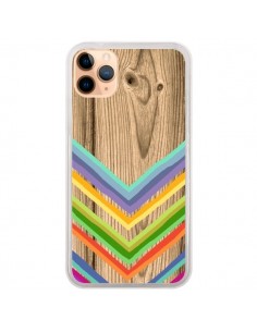 Coque iPhone 11 Pro Max Tribal Azteque Bois Wood -...