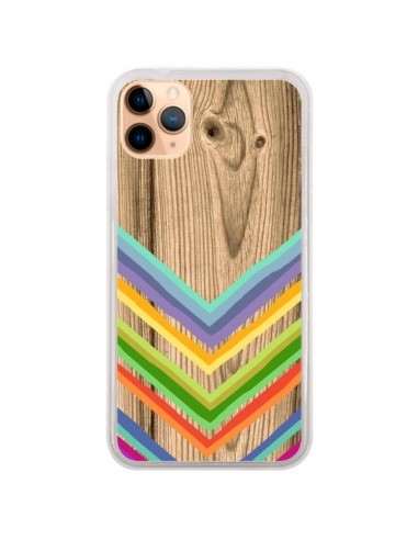 Coque iPhone 11 Pro Max Tribal Azteque Bois Wood - Jonathan Perez