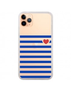 Coque iPhone 11 Pro Max Mariniere Coeur Love Transparente...