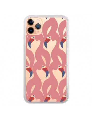 Coque iPhone 11 Pro Max Flamant Rose Flamingo Transparente - Dricia Do