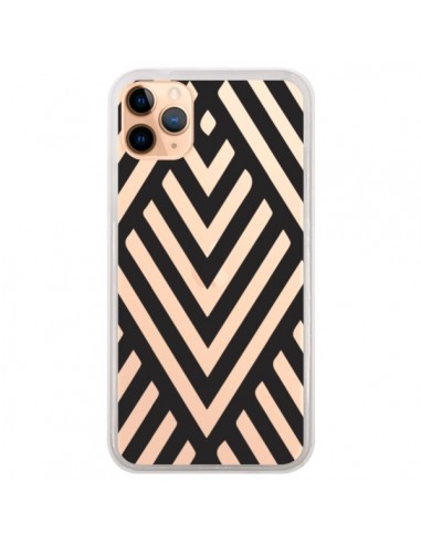 Coque iPhone 11 Pro Max Geometric Azteque Noir Transparente - Dricia Do