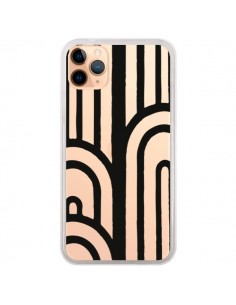 Coque iPhone 11 Pro Max Geometric Noir Transparente -...