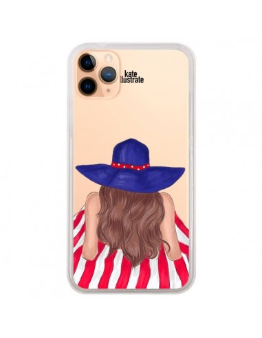 Coque iPhone 11 Pro Max Beah Girl Fille Plage Transparente - kateillustrate