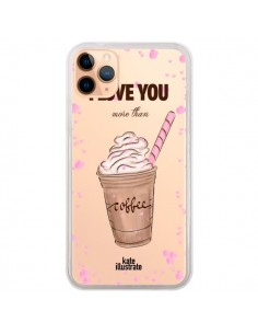 Coque iPhone 11 Pro Max I love you More Than Coffee Glace...