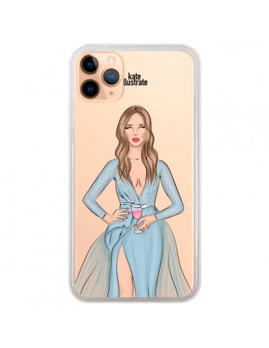 Coque iPhone 11 Pro Max Cheers Diner Gala Champagne Transparente - kateillustrate