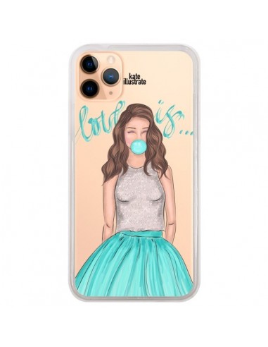 Coque iPhone 11 Pro Max Bubble Girls Tiffany Bleu Transparente - kateillustrate