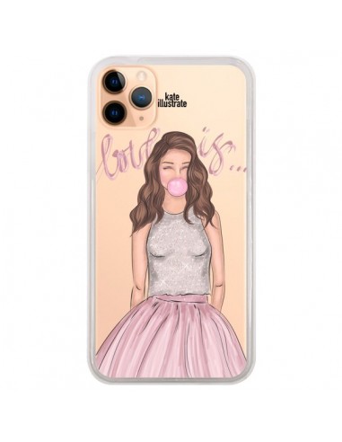 Coque iPhone 11 Pro Max Bubble Girl Tiffany Rose Transparente - kateillustrate