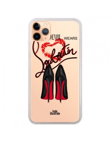 Coque iPhone 11 Pro Max The Devil Wears Shoes Demon Chaussures Transparente - kateillustrate