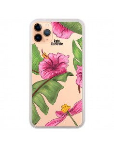 Coque iPhone 11 Pro Max Tropical Leaves Fleurs Feuilles...