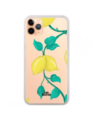 Coque iPhone 11 Pro Max Lemons Citrons Transparente - kateillustrate