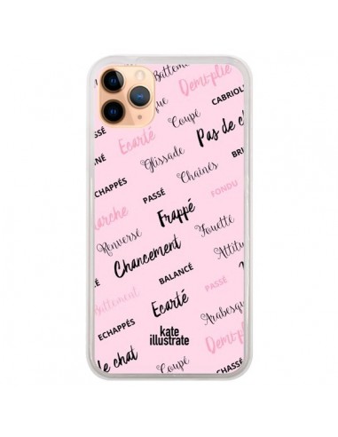 Coque iPhone 11 Pro Max Ballerina Ballerine Mots - kateillustrate