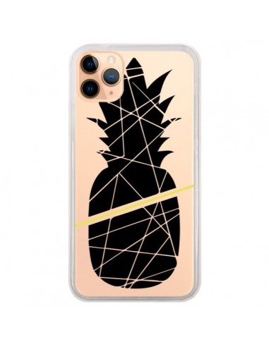 Coque iPhone 11 Pro Max Ananas Noir Transparente - Koura-Rosy Kane