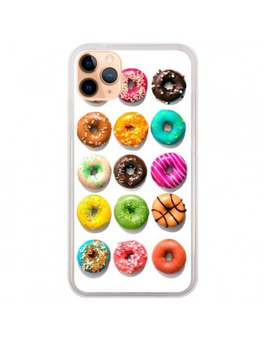 Coque iPhone 11 Pro Max Donuts Multicolore Chocolat Vanille - Laetitia