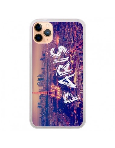 Coque iPhone 11 Pro Max Paris Tour Eiffel Tower Nuit - Laetitia