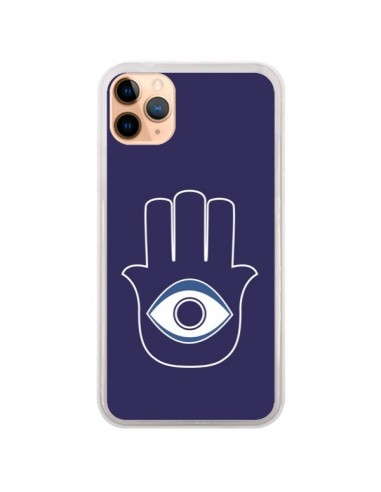 Coque iPhone 11 Pro Max Main de Fatma Oeil Bleu - Laetitia