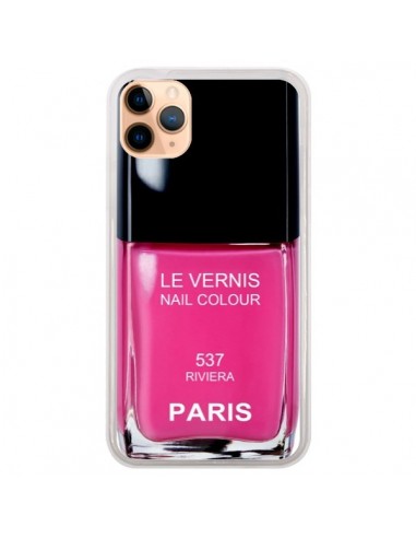 Coque iPhone 11 Pro Max Vernis Paris Riviera Rose - Laetitia