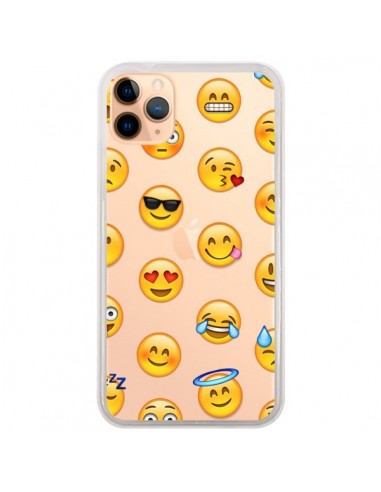 Coque iPhone 11 Pro Max Smiley Emoticone Emoji Transparente - Laetitia
