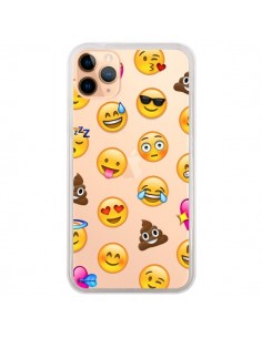 Coque iPhone 11 Pro Max Emoticone Emoji Transparente -...