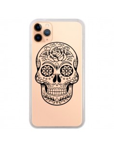 Coque iPhone 11 Pro Max Tête de Mort Mexicaine Noir...