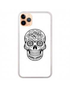 Coque iPhone 11 Pro Max Tête de Mort Mexicaine Noir -...