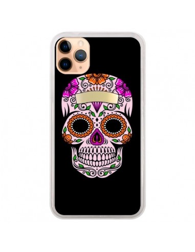 Coque iPhone 11 Pro Max Tête de Mort Mexicaine Multicolore - Laetitia