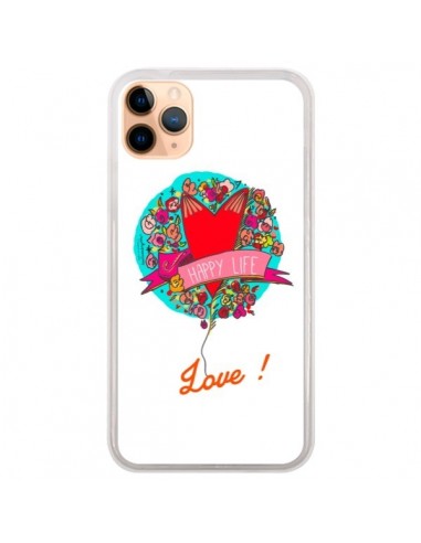 Coque iPhone 11 Pro Max Love Happy Life - Leellouebrigitte