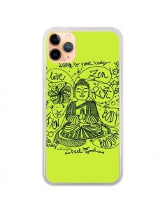 Coque iPhone 11 Pro Max Buddha Listen to your body Love...