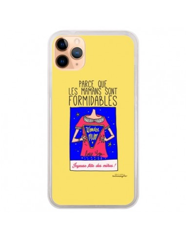 Coque iPhone 11 Pro Max Parce que les mamans sont formidables Fête des Mères - Leellouebrigitte