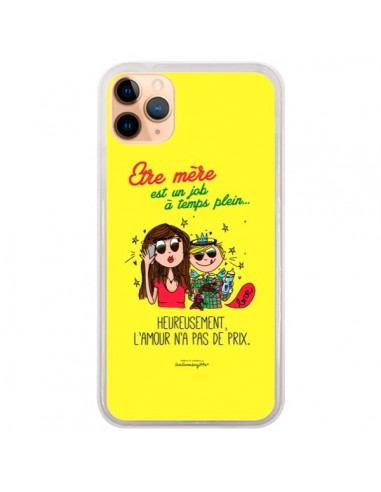 Coque iPhone 11 Pro Max Etre mère est un job à plein temps Fête des Mères - Leellouebrigitte