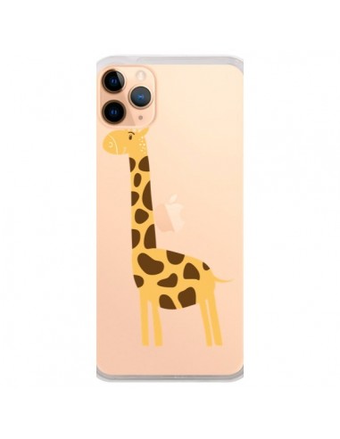 Coque iPhone 11 Pro Max Girafe Giraffe Animal Savane Transparente - Petit Griffin