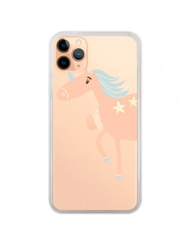 Coque iPhone 11 Pro Max Licorne Unicorn Rose Transparente - Petit Griffin