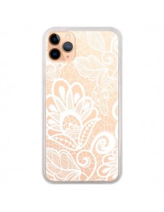 Coque iPhone 11 Pro Max Lace Fleur Flower Blanc...