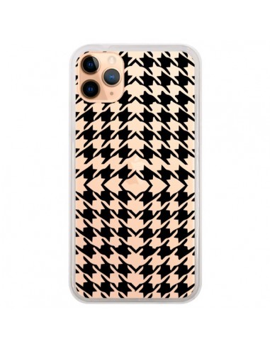 Coque iPhone 11 Pro Max Vichy Carre Noir Transparente - Petit Griffin