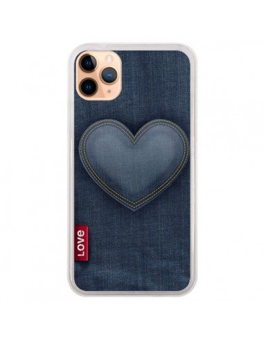 Coque iPhone 11 Pro Max Love Coeur en Jean - Lassana