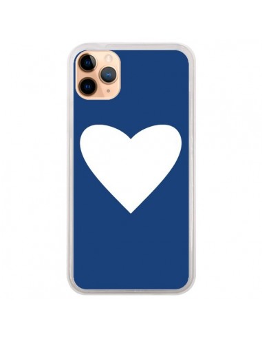 Coque iPhone 11 Pro Max Coeur Navy Blue Heart - Mary Nesrala