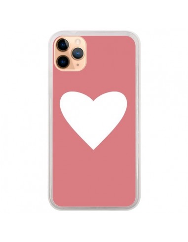 Coque iPhone 11 Pro Max Coeur Corail - Mary Nesrala