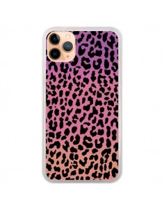 Coque iPhone 11 Pro Max Leopard Hot Rose Corail - Mary...