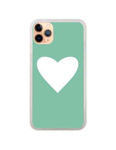 Coque iPhone 11 Pro Max Coeur Mint Vert - Mary Nesrala